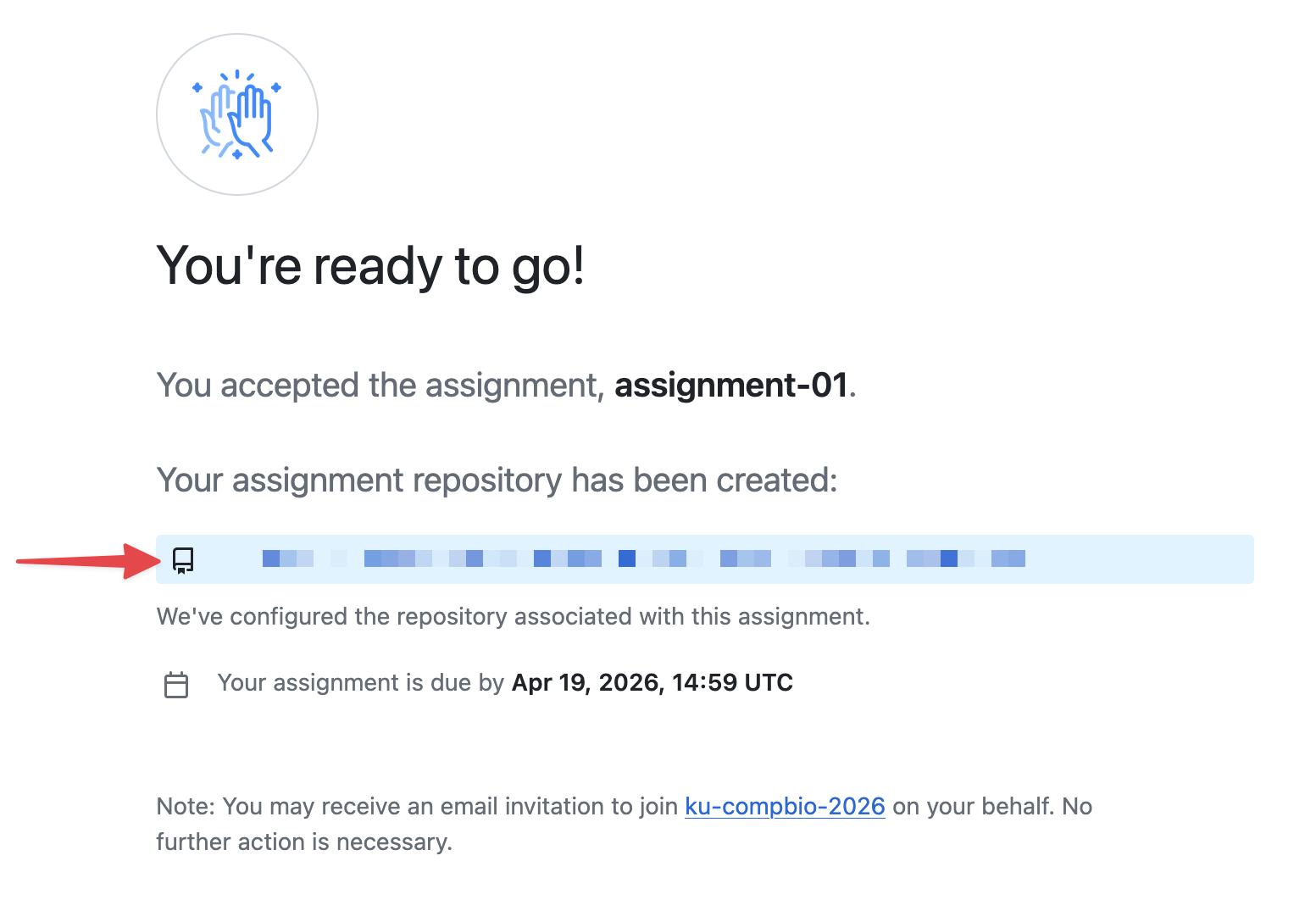 課題の受け取り(Ready to go)