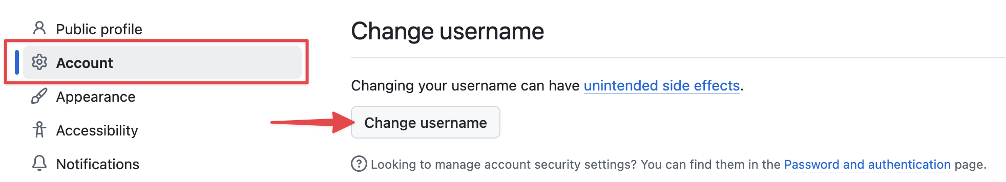 GitHub アカウント名の変更